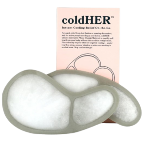 Introducing coldHER Cooling Bra Inserts, the ultimate solution for women seeking effective relief from heat-related discomfort. Designed with advanced technology, these breast cooling pads are meticulously crafted to draw heat away from your chest, offering a refreshing and soothing experience. Whether you’re dealing with hot flashes, managing night sweats, or seeking comfort during breastfeeding or pumping, these inserts provide reliable cooling relief. Featuring cutting-edge Phase Change Material, coldHER Cooling Bra Inserts absorb body heat by transitioning from solid to liquid, cooling your skin in the process. This innovative design provides up to 30 minutes of cooling relief and recharges naturally at room temperature. Lightweight and portable, these cool breast pads are ideal for use at home, in the gym, or on the go. For added convenience, you can refrigerate them for an extra chill effect. Say goodbye to discomfort with these no-refrigeration-required cold packs for breasts. Simply insert them into your bra with the cooling side against your skin, and enjoy instant relief. Compact and discreet, they fit seamlessly into your lifestyle—perfect for storing in your purse, gym bag, or nursery. Each pack includes two inserts for a balanced and comfortable fit, catering to women of all sizes. Embrace cooling comfort anytime, anywhere with coldHER Cooling Bra Inserts, your go-to solution for heat relief and enhanced comfort.