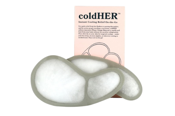 Introducing coldHER Cooling Bra Inserts, the ultimate solution for women seeking effective relief from heat-related discomfort. Designed with advanced technology, these breast cooling pads are meticulously crafted to draw heat away from your chest, offering a refreshing and soothing experience. Whether you’re dealing with hot flashes, managing night sweats, or seeking comfort during breastfeeding or pumping, these inserts provide reliable cooling relief. Featuring cutting-edge Phase Change Material, coldHER Cooling Bra Inserts absorb body heat by transitioning from solid to liquid, cooling your skin in the process. This innovative design provides up to 30 minutes of cooling relief and recharges naturally at room temperature. Lightweight and portable, these cool breast pads are ideal for use at home, in the gym, or on the go. For added convenience, you can refrigerate them for an extra chill effect. Say goodbye to discomfort with these no-refrigeration-required cold packs for breasts. Simply insert them into your bra with the cooling side against your skin, and enjoy instant relief. Compact and discreet, they fit seamlessly into your lifestyle—perfect for storing in your purse, gym bag, or nursery. Each pack includes two inserts for a balanced and comfortable fit, catering to women of all sizes. Embrace cooling comfort anytime, anywhere with coldHER Cooling Bra Inserts, your go-to solution for heat relief and enhanced comfort.