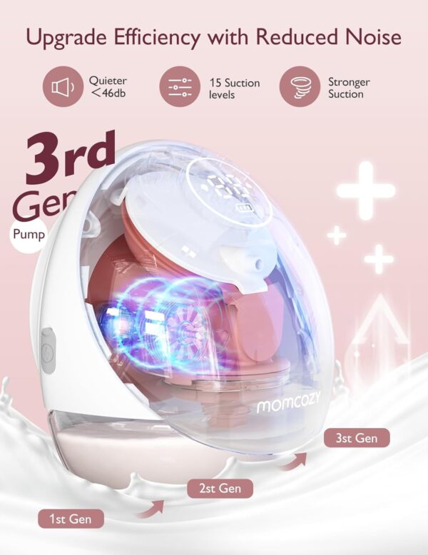 Momcozy M9 Hands-Free Breast Pump (2 colours) - Image 8