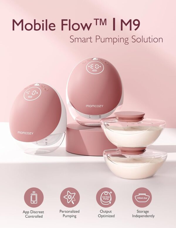 Momcozy M9 Hands-Free Breast Pump (2 colours) - Image 7