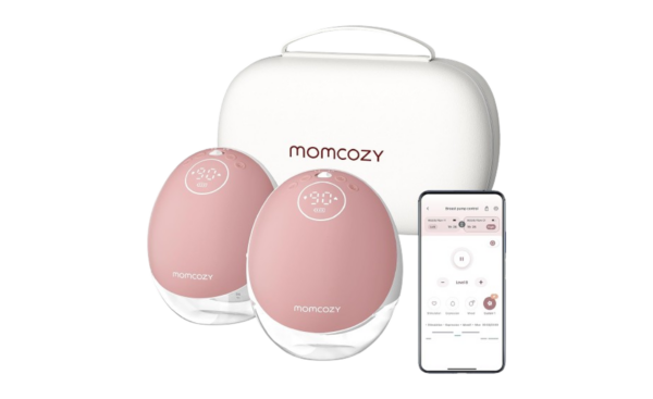 Momcozy M9 hands-free breast pump for discreet and portable breastfeeding